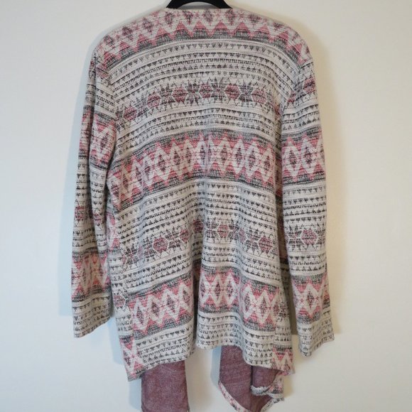 American Eagle | Size XL | Boho Aztec Waterfall Knit Cardigan Sweater - Picture 6 of 7